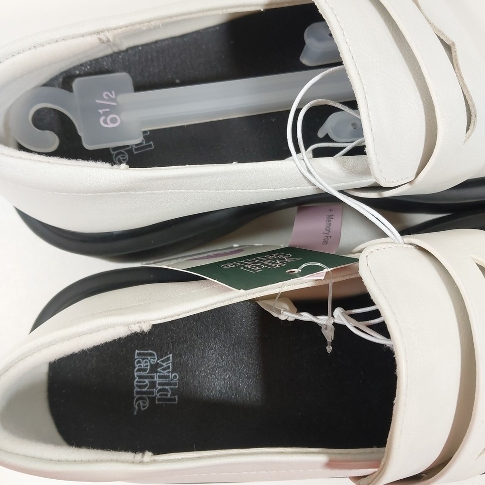 WILD FABLE  Lacey Loafers  Mary Janes Black & White Platform Shoes  Sz 6 1/2 NWT - Picture 6 of 6